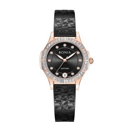 Bonia Elegance BNB10908-2037S Black Dial Stainless Steel Women Watch 